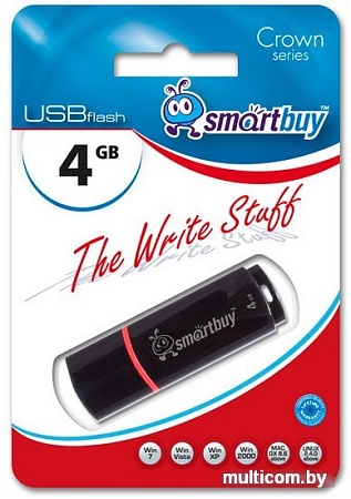 USB Flash Smart Buy Crown Black 4GB (SB4GBCRW-K)