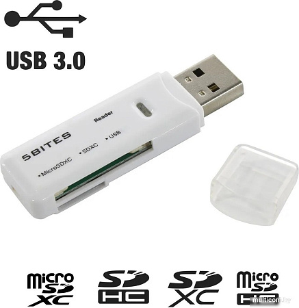 Карт-ридер 5bites RE3-200WH