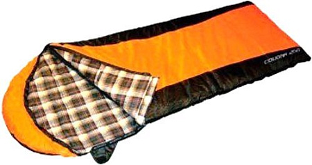 Спальный мешок Campus Cougar 250 L-zip (левая молния, оранжевый/черный)