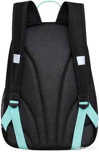 Школьный рюкзак Grizzly RG-463-1 (черный/мятный)