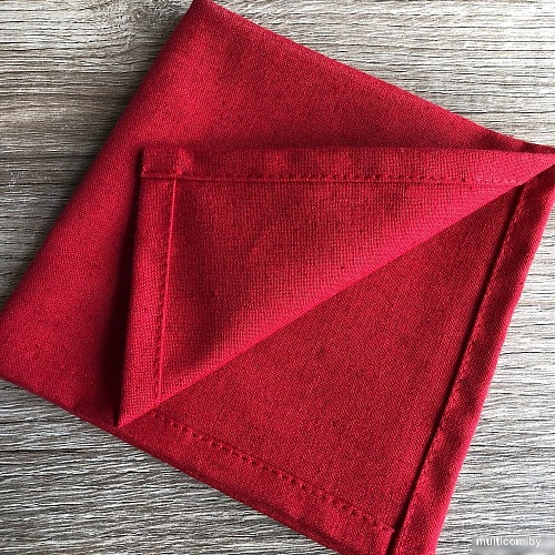 Сервировочная салфетка ОМурМебель с держателем Рога оленя (6шт, красный)