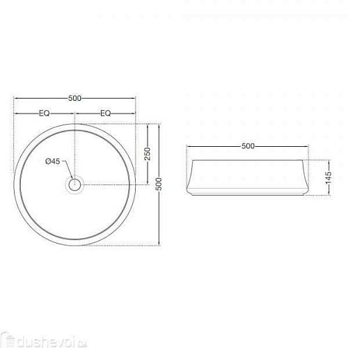 Умывальник Artize ADS-WHT-64905