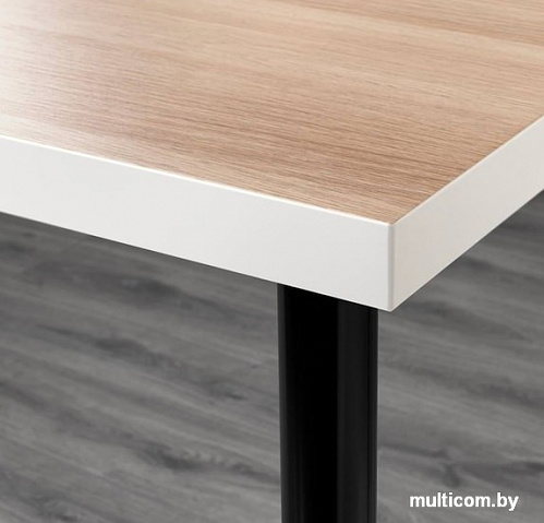 Письменный стол Ikea Линнмон/Адильс (белый под беленый дуб/черный) 993.286.02