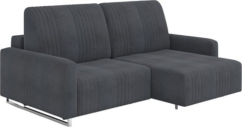 Угловой диван Rivalli Уолтер ШП 1000 + оттоманка (Paloma Iron/полиалюминий)