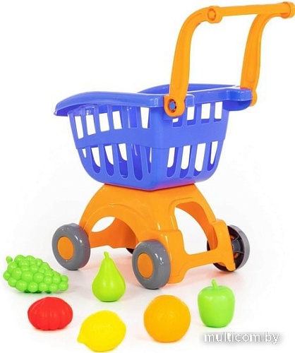 Тележка игрушечная Полесье Мини + набор продуктов №3 71378