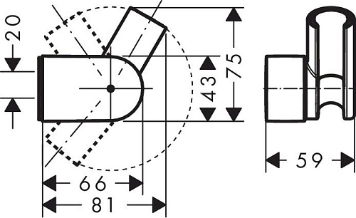 Держатель душевой лейки Hansgrohe Porter Vario 28328000