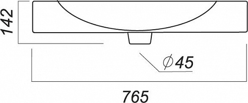 Умывальник Sanita Luxe Infinity 76 INF76SLWB01KR