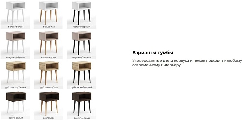 Тумба MONOFIX Одос (графит/лак)