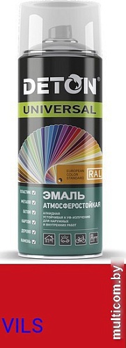 Эмаль Deton Universal Алкидная атмосферост. RAL 3020 0.52 л (красный трансп)