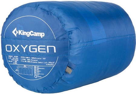 Спальный мешок KingCamp Oxygen KS3122 (синий, левая молния)