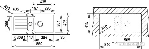 Кухонная мойка TEKA Kea 60 B-TG (карбон, без клапана автомата)