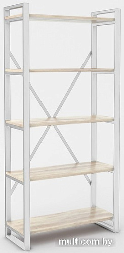 Стеллаж Hype Mebel Стандарт-2 50x200 (белый/древесина белая)