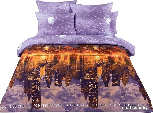 Постельное белье Миланика Мегаполис Семейный (поплин)