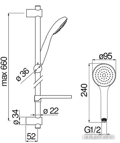 Душевой гарнитур Nobili AD140/60CR