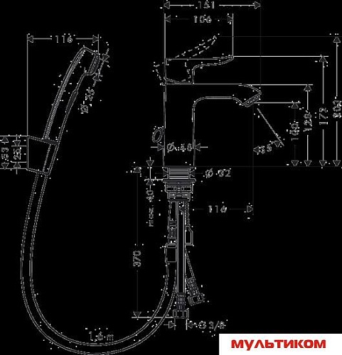 Смеситель Hansgrohe Metris 31285000