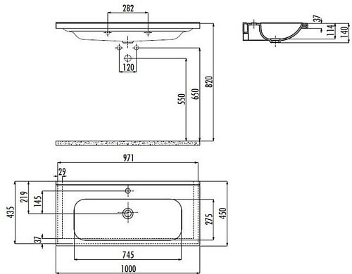 Умывальник Creavit Ideal 45 ID100-00CB00E-0000