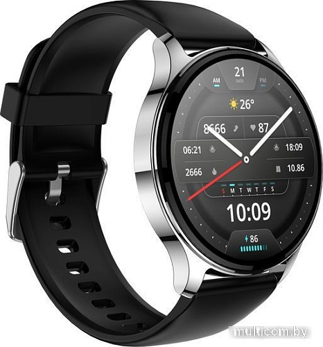 Умные часы Amazfit POP 3R (серебристый, с силиконовым ремешком)