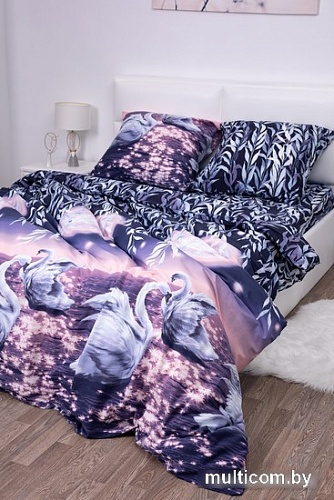 Постельное белье Миланика Романтика 1.5сп (поплин)