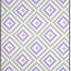 Коврик для ванной Вилина Ромбы 7068-22003 (50x85, серый/сиреневый)