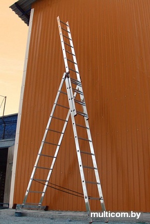 Лестница-стремянка Алюмет трехсекционная универсальная 5312 3x12