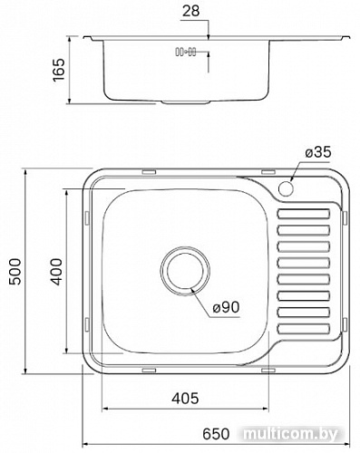 Кухонная мойка IDDIS Basic BAS65SLi77