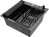 Кухонная мойка ARFEKA ECO AR мойка 500*500, коландер, роллер-мат, дозатор Black