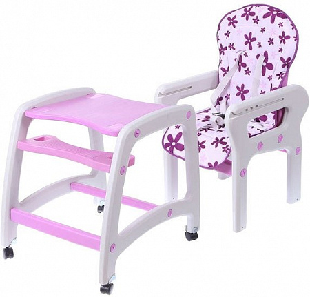 Стульчик для кормления Eco Toys 3 в 1 (розовый)