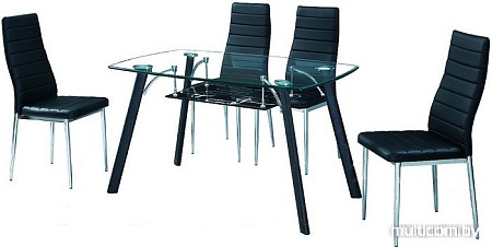 Стул Mio Tesoro Джия DC-060 (черный/хром) [434067]