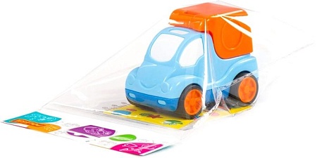 Игрушечный транспорт Полесье Беби Кар автомобиль-фургон инерционный 88833 (голубой/оранжевый)