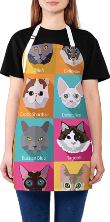 Фартук JoyArty Породы котов ap_9657
