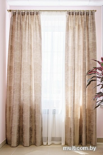 Комплект штор Decoretto Гранж ГБЗ-K4 2.13x2.6 м (бежевый/золотой, 2 шт)