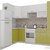 Угловая кухня ВерсоМебель ЭкоЛайт-6 1.2x2.7 правая (белый/оливковый)