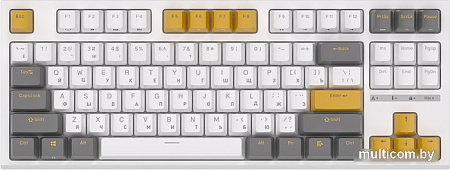 Клавиатура Royal Kludge RK-R87 RGB (белый/желтый, RK Brown)
