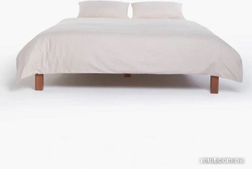 Постельное белье GoodNight Pure Страйп-сатин 1.5сп 417430 (бежевый)