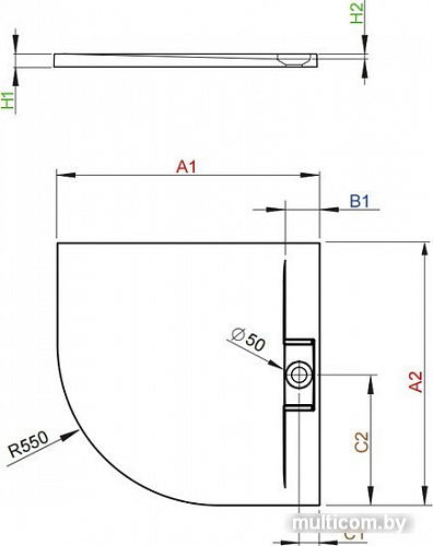 Душевой поддон Radaway Giaros A 90x90 [MKGA9090-03]
