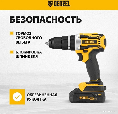 Ударная дрель-шуруповерт Denzel CIDB-18-02 26145 (с 2-мя АКБ, кейс)