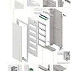 Бокс пластиковый Elektro-Plast MSF 5x12M (60M), N/PE 2x(2x25+20x16mm2+19x10mm2), мет. дверь, белый RAL9016, 853x358x97mm, IP30