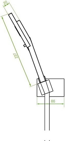 Душевой гарнитур Laveo Kvadrato NLQ 00AD