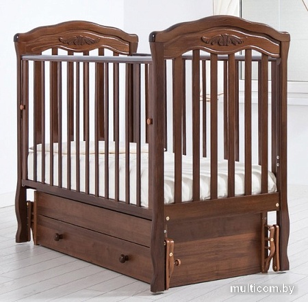 Детская кроватка Гандылян Шарлотта (орех, маятник)