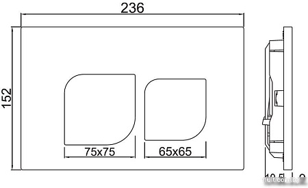 Панель смыва Jaquar JCP-CHR-852415