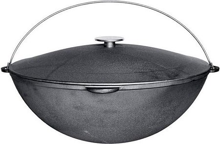 Биол татарский чугунный с дужкой и крышкой 15 л