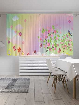 Комплект штор JoyArty Радостный полет 1.45x1.8 м pox_14257_145x180 (2 шт)