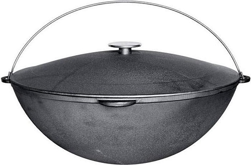 Биол татарский чугунный с дужкой и крышкой 15 л