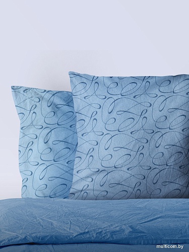 Luxsonia Трикотаж на молнии 70x70 1393 (2шт, вензель голубой)