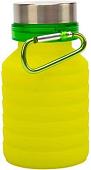 Бутылка Bradex силиконовая складная с крышкой и карабином