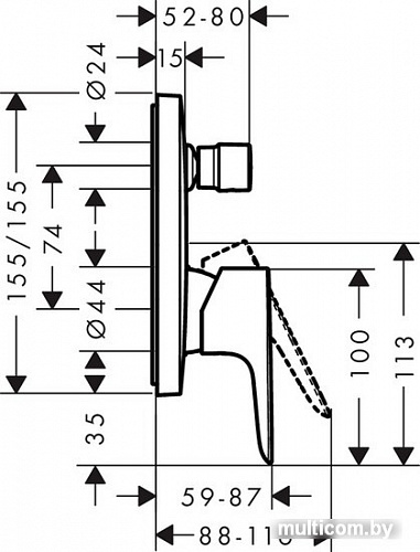 Смеситель Hansgrohe Talis E 71745670 (черный матовый)