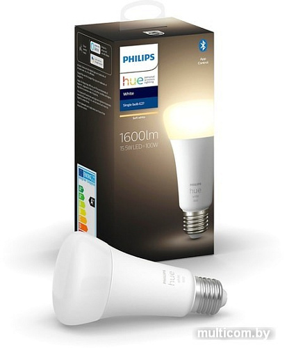 Светодиодная лампа Philips Hue White A67 E27 2700K 15.5 Вт