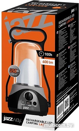 Фонарь JAZZway Accu5-L12W-USB-bk (оранжевый)