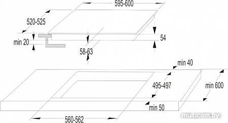 Варочная панель Korting HI 64042 BW