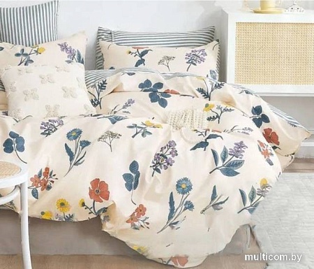 Постельное белье GoodNight Сатин Делюкс E040 Евро E040ev (50x70, с компаньоном)